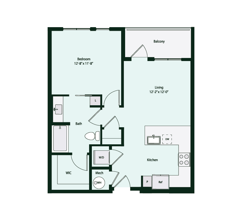 Floor plan layout diagram for A1-1